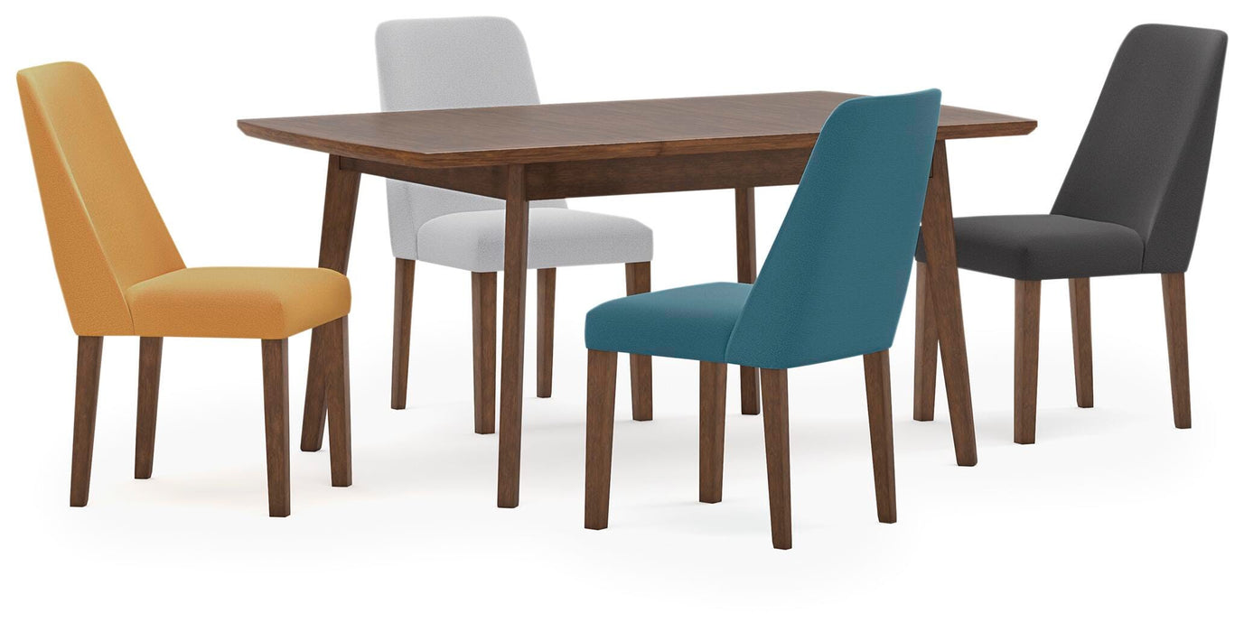 Lyncott Brown Lyncott Dining Table and 4 Chairs