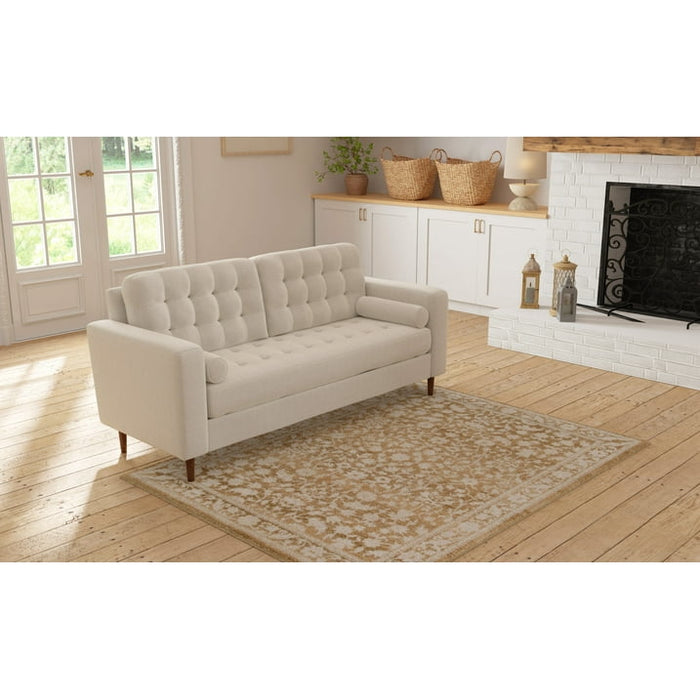 My Texas House Estelle 5'3" x 7' Gold White Floral Indoor Area Rug - new