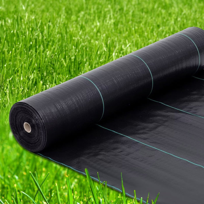 6 x 300 ft Weed Barrier Landscape Fabric, Heavy Duty Premium 3.2oz Weed Blocker Fabric Garden Bed Cover, Easy Setup & Superior Weed Control, Eco-Friendly & Convenient Design - open_box
