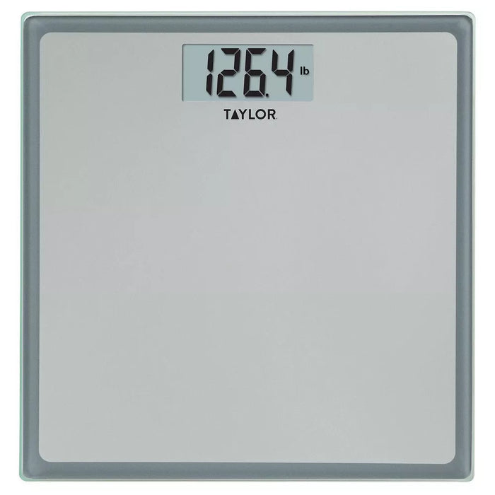 Digital Glass Bathroom Scale Gray/Silver - Taylor - new