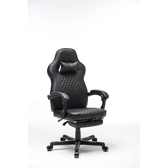 Arozzi - Mugello Special Edition Gaming Chair with Footrest - Pure Black - open_box