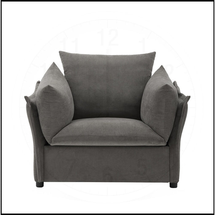Chenille Oversized Sofa Lounge Chair - Dark Grey - new
