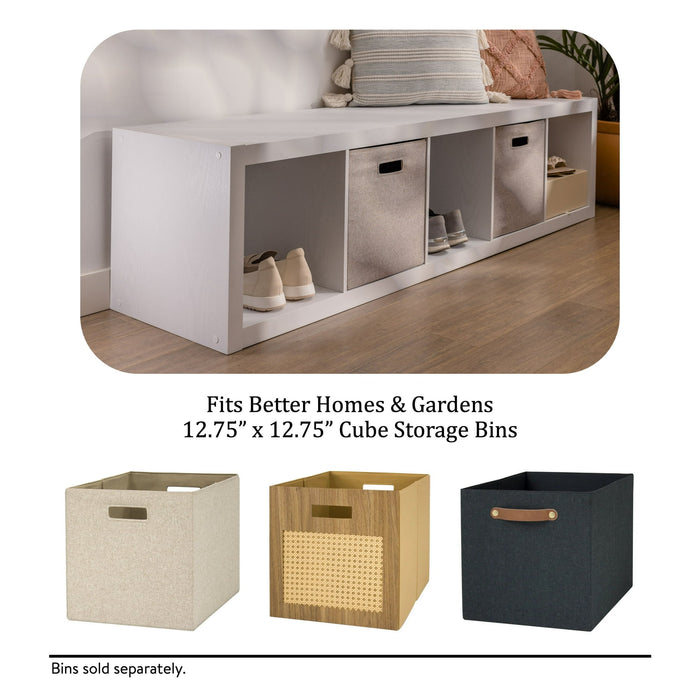 Better Homes & Gardens 5 Cube Vertical Storage Organizer, White Texture - new