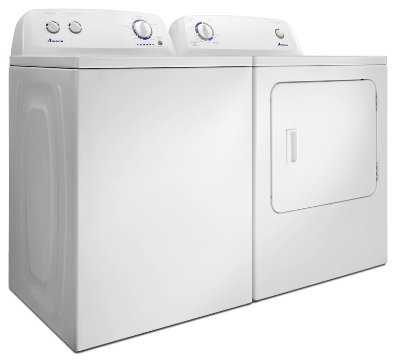 Amana 6.5 cu.ft. vented Front Load Gas Dryer in White with Wrinkle Prevent Option - used_good