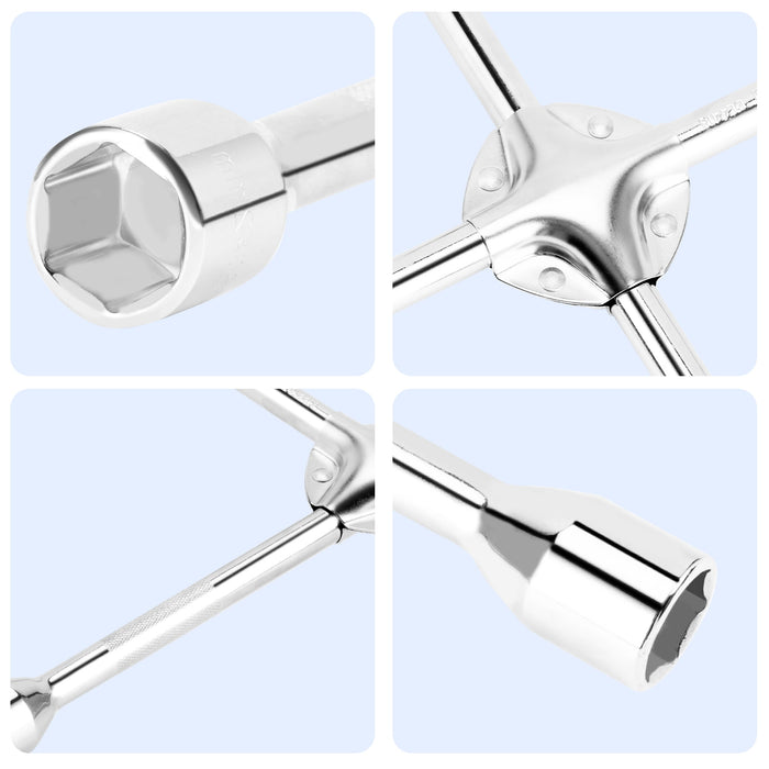 Deli Automotive 18-inch Lug Wrench,Universal Heavy Duty Non-Slip 4-Way Cross Tire Wrench,High Quality Alloy Steel - new