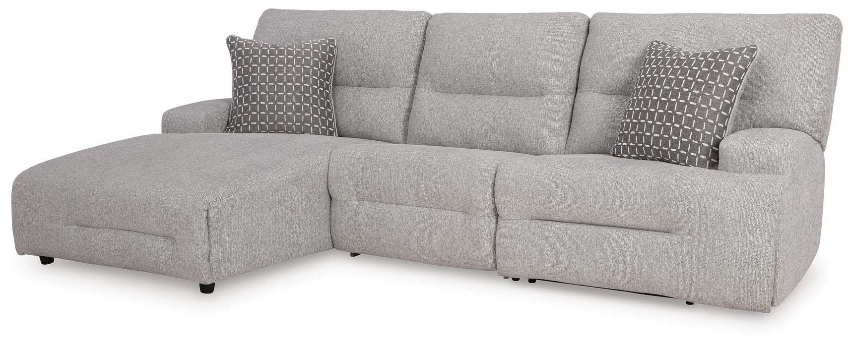 Acklen Place Pewter Acklen Place 3-Piece Power Reclining Sectional