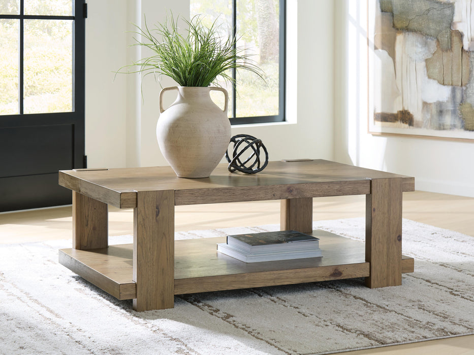 Flangren Light Brown Rectangular Cocktail Table