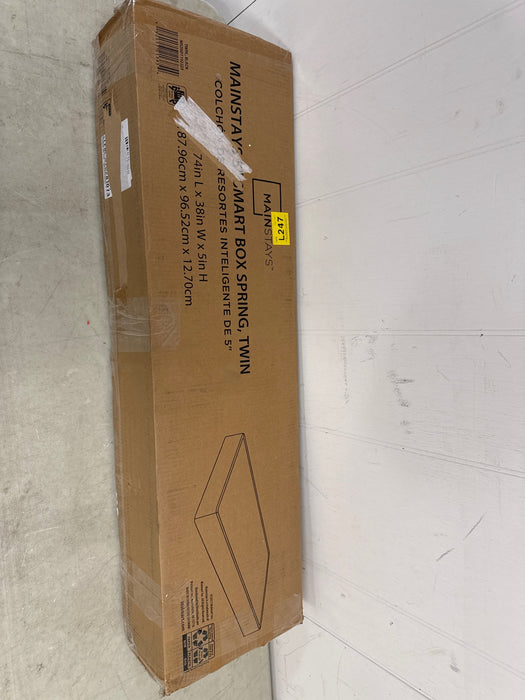 Mainstays 5" Twin High Profile Easy Assembly Smart Metal Box Spring - new