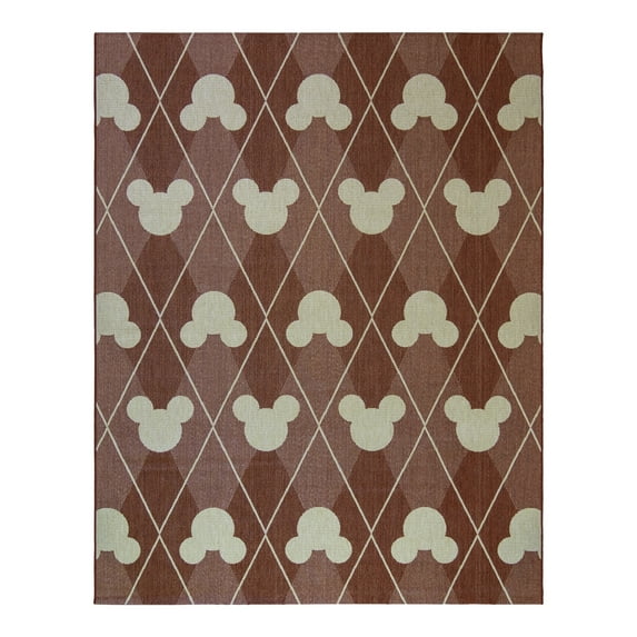 Mickey Mouse Outdoor Rug Argyle Red Grain - open_box