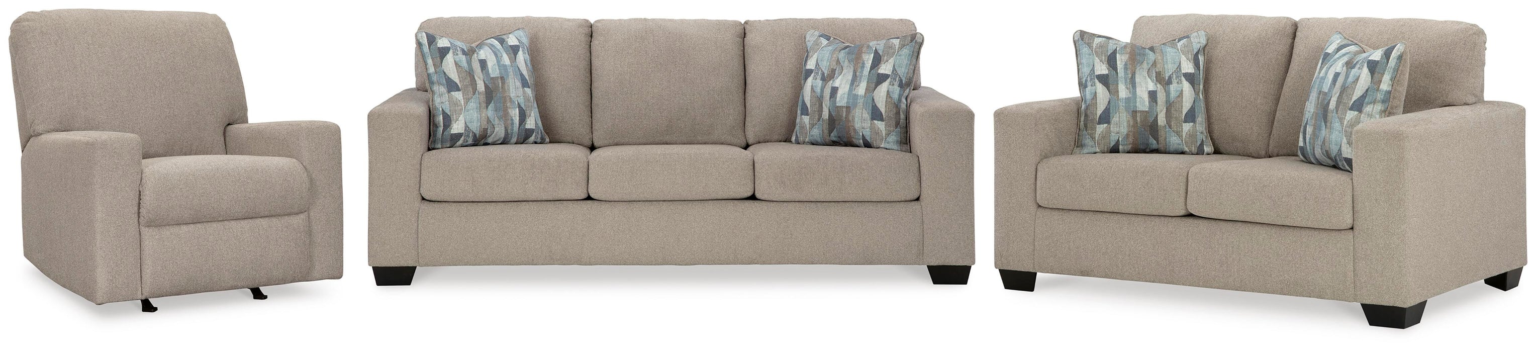 Deltona Parchment Deltona Sofa, Loveseat and Recliner