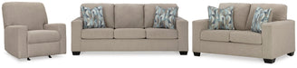 Deltona Parchment Deltona Sofa, Loveseat and Recliner