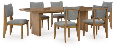 Sherbana Light Brown Sherbana Dining Table and 6 Chairs