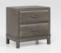 Triscanna Gray Two Drawer Night Stand