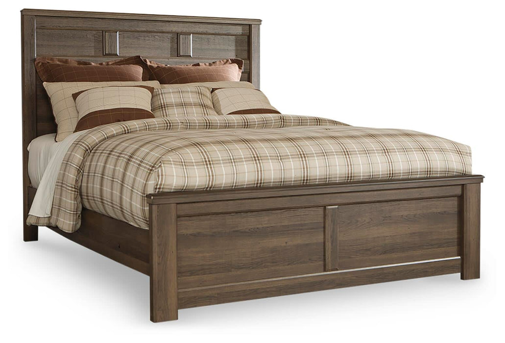 Juararo Dark Brown Juararo Queen Panel Bed