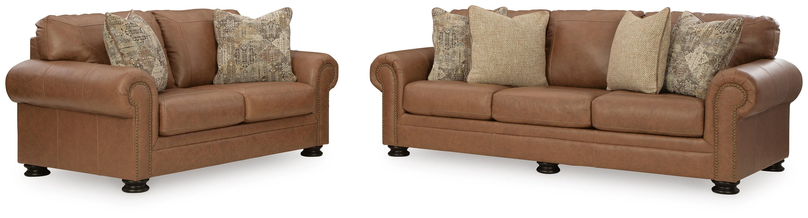 Carianna Caramel Carianna Sofa and Loveseat