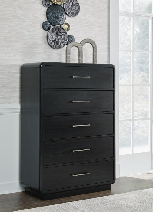 Rowanbeck Black Five Drawer Chest