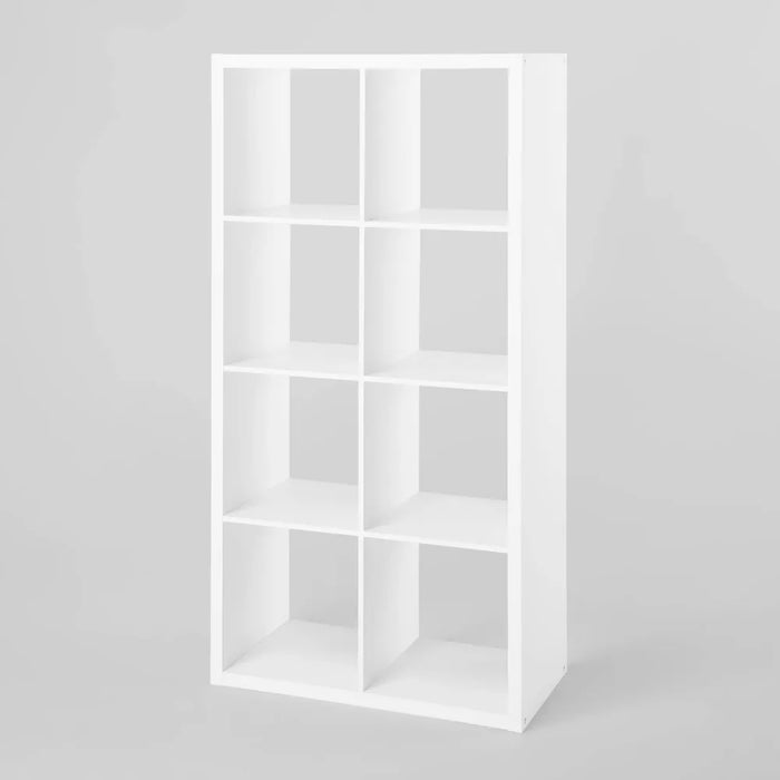 8 Cube Organizer White - Brightroom: Versatile Shelving Unit, MDF & Particle Board, Up to 30 lbs per Shelf - new