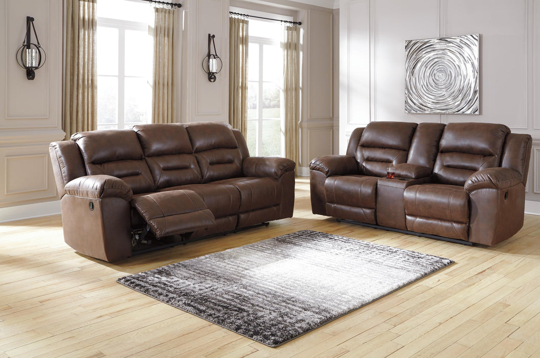 Stoneland Chocolate Stoneland Sofa and Loveseat
