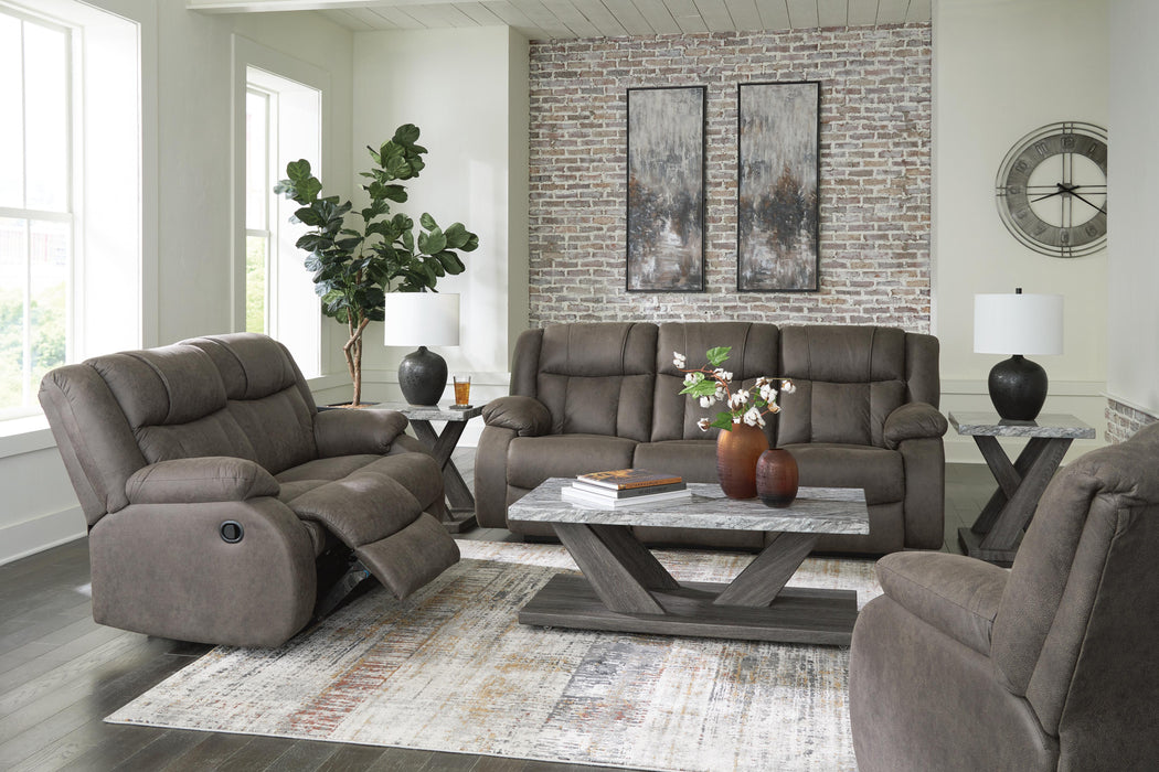 First Base Gunmetal First Base Sofa, Loveseat and Recliner