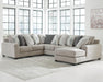 Ardsley Pewter Ardsley 4-Piece Sectional with Chaise