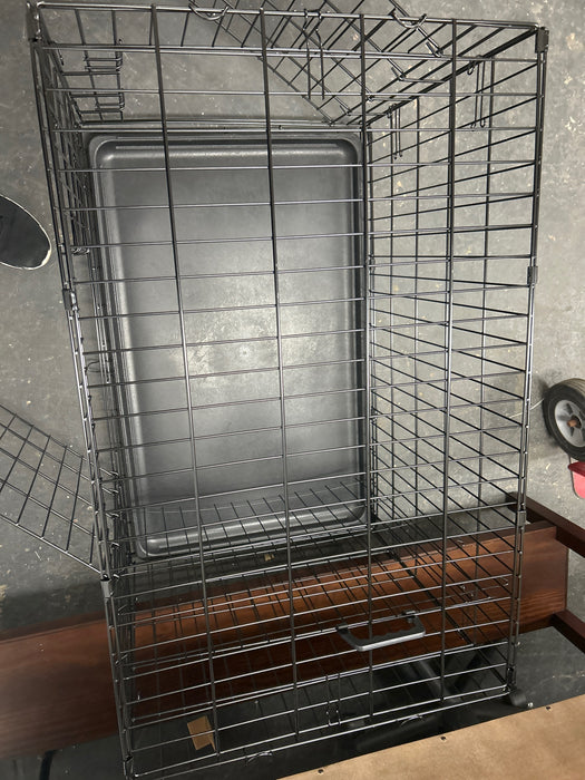 Simenmax Dog Crate, 36 Inch Small Wire Kennel with Divider Panel, Metal Cages with Double Door, Leak-Proof Pan Tray, Folding Portable for Indoor Outdoor Travel - new