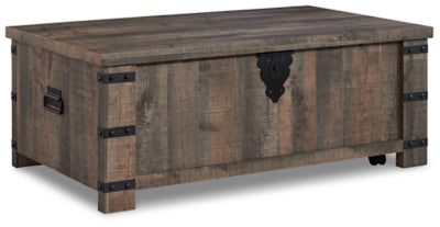 Hollum Rustic Brown Lift Top Cocktail Table