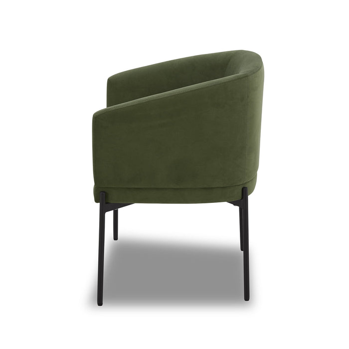 Better Homes & Gardens Wyatt Velvet Dining Chairs, Olive, 2 Pack - new