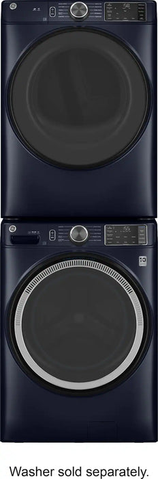 GE - 7.8 Cu. Ft. Stackable Smart Electric Dryer with Sanitize Cycle - Sapphire Blue - new