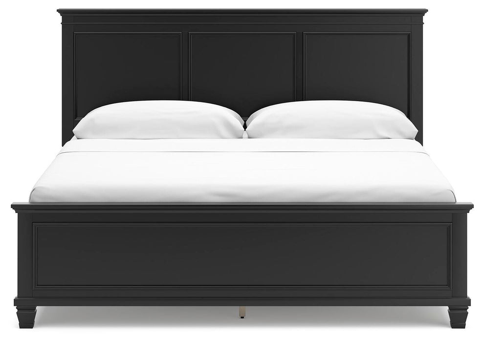 Lanolee Black Lanolee California King Panel Bed