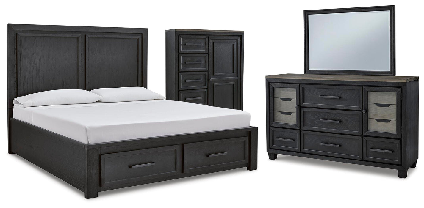 Foyland Black/Brown Bedroom Collection