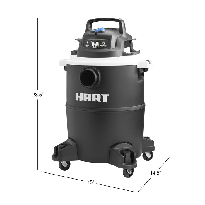 HART 7 Gallon 5 Peak HP Poly Wet/Dry Vacuum, VOC708PF 3701 - new