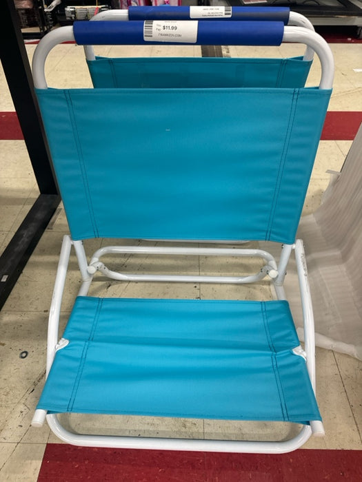 Mainstays Folding Beach Sand Chair, Teal - new