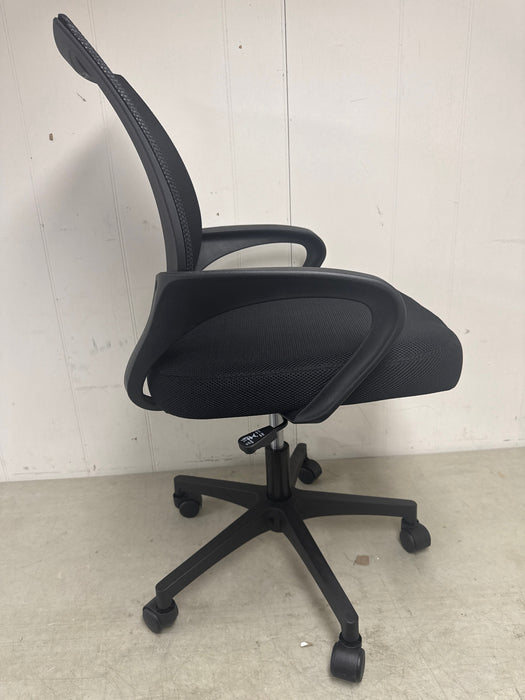 Yaheetech Mid-Back Mesh Office Chair Adjustable Ergonomic Computer Task Chair Swivel Rolling with Lumbar Support Armrest for Home Office Work Study, Black - new