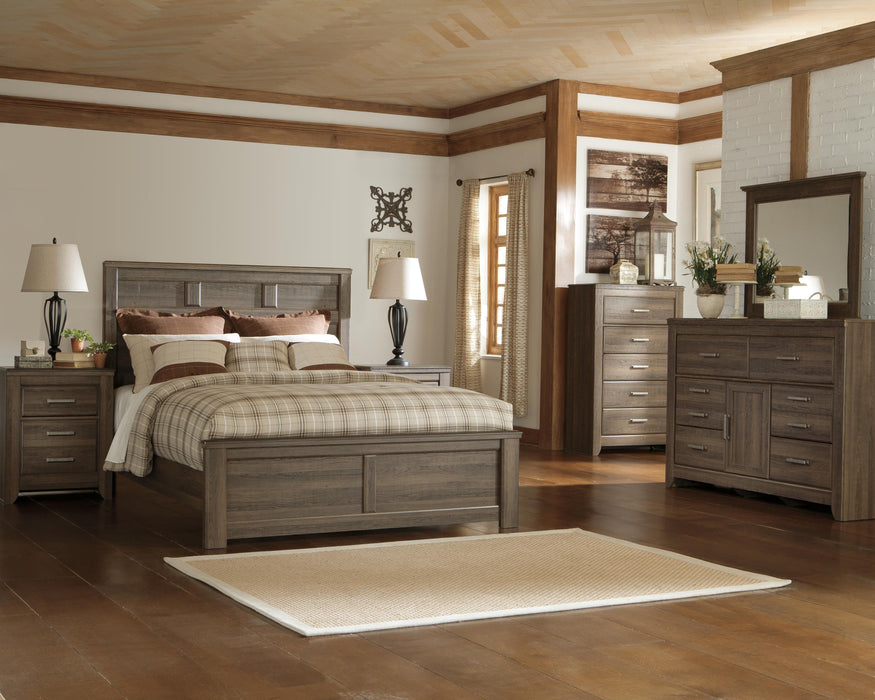 Juararo Dark Brown Juararo California King Panel Bed