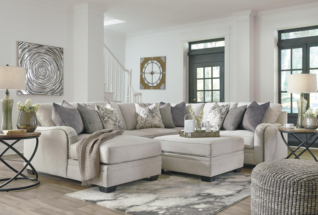 Dellara Chalk Dellara 4-Piece Sectional with Chaise