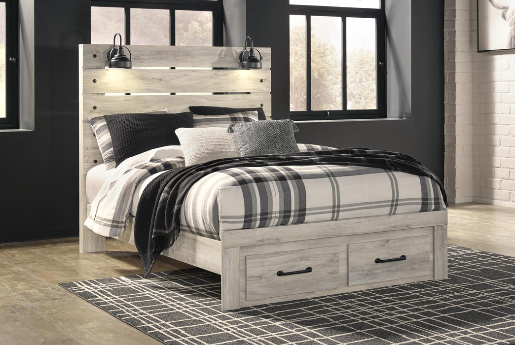 Cambeck Whitewash Cambeck Queen Panel Storage Bed