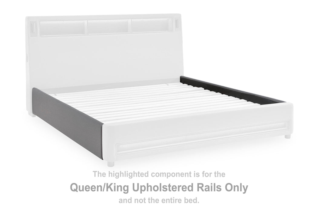 Cayberry Gray Queen/King UPH Rails