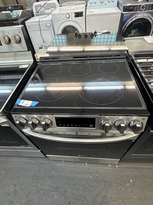 LG - 6.3 Cu. Ft. Smart Slide-In Electric True Convection Range with EasyClean and AirFry - Stainless Steel - display_model