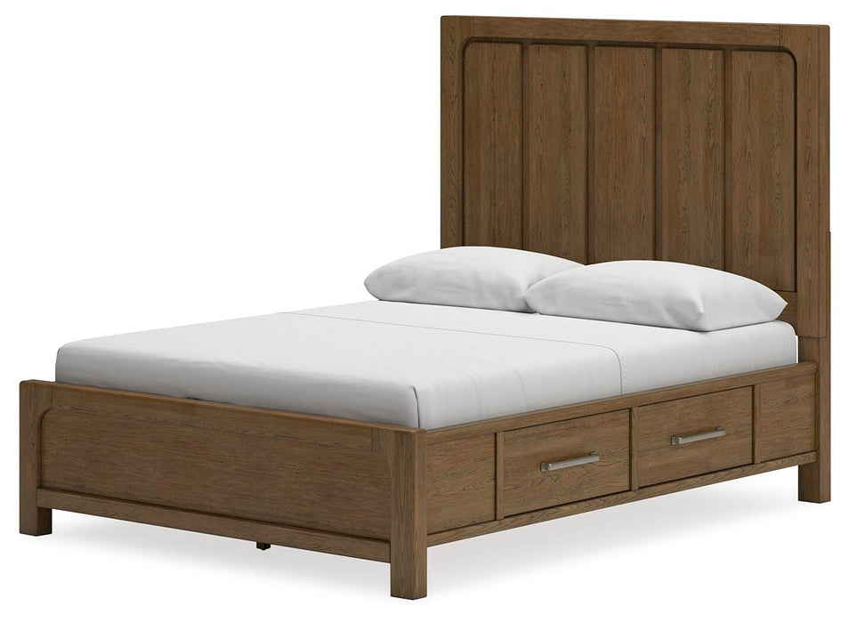 Cabalynn Light Brown Cabalynn Queen Panel Bed with Storage
