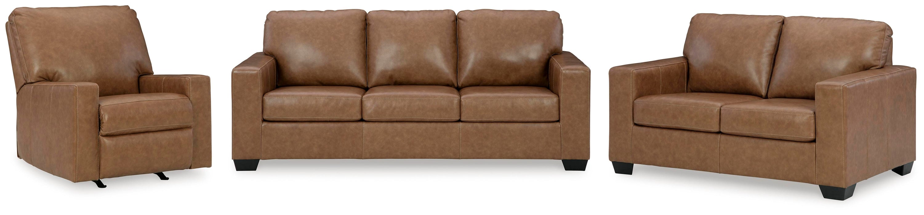 Bolsena Caramel Bolsena Sofa, Loveseat and Recliner