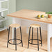 Set of 2 24" Wood and Metal Base Backless Counter Height Barstool Stool with Footrest Natural - Room Essentials™