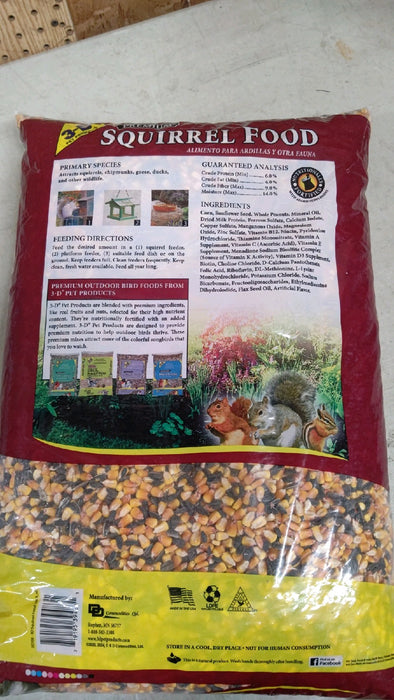3-D Pet Products Premium Squirrel and Wildlife Food, 20 lb., Dry, 1 Pack - new