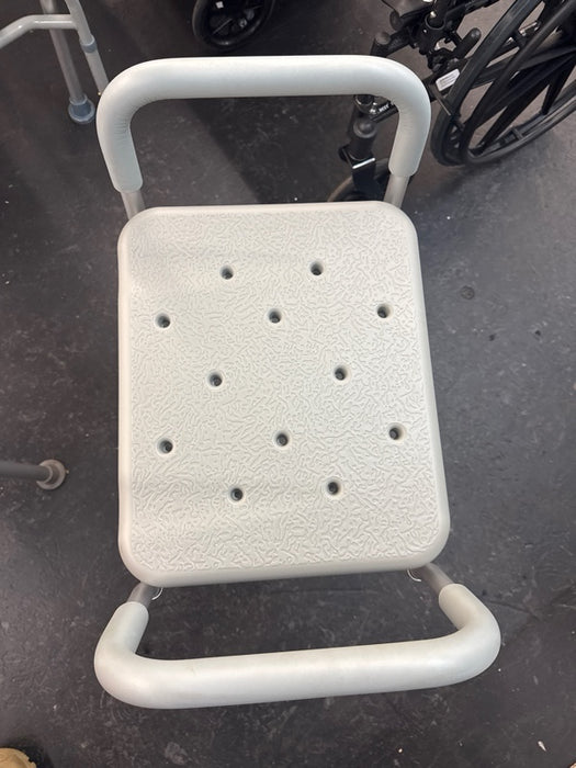 Medline Shower Chair Seat with Padded Armrests and Back Heavy Colors Vary White or gray - new