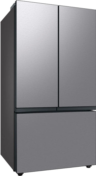 Samsung - BESPOKE 30 cu. ft. 3-Door French Door Smart Refrigerator with Beverage Center - Stainless Steel - new