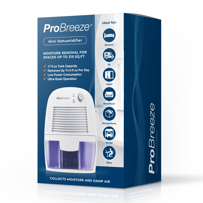 Pro Breeze 1 Pint Portable Dehumidifier Ultra Quiet 17oz Dehumidifier for Rooms up to 215 sqft, Closet - new