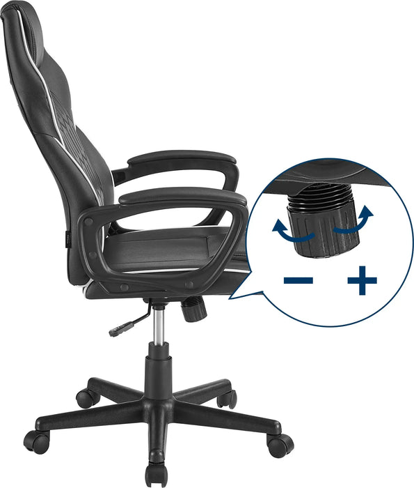 Insignia™ - Essential PC Gaming Chair - Black - open_box