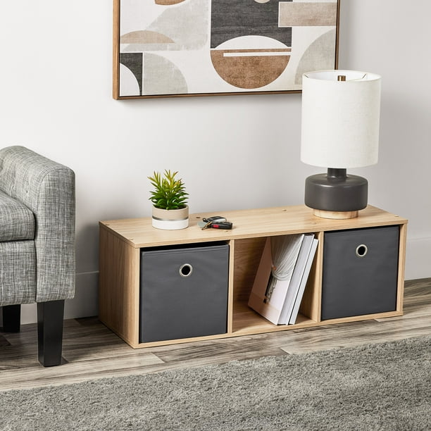 Mainstays 3 Cube Storage Organizer, Spring Pine - new