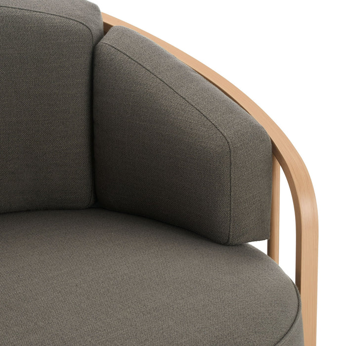 Better Homes & Gardens Lillian Swivel Birdcage Accent Chair, Charcoal Linen - open_box