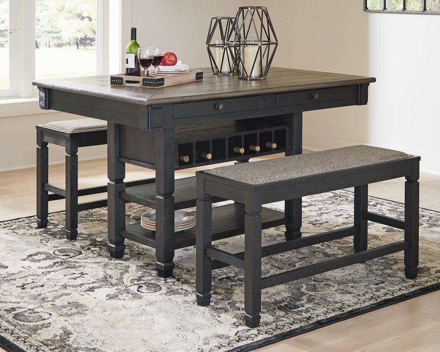 Tyler Creek Black/Gray RECT Dining Room Counter Table