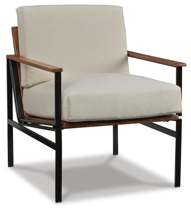 Tilden Ivory/Brown Accent Chair